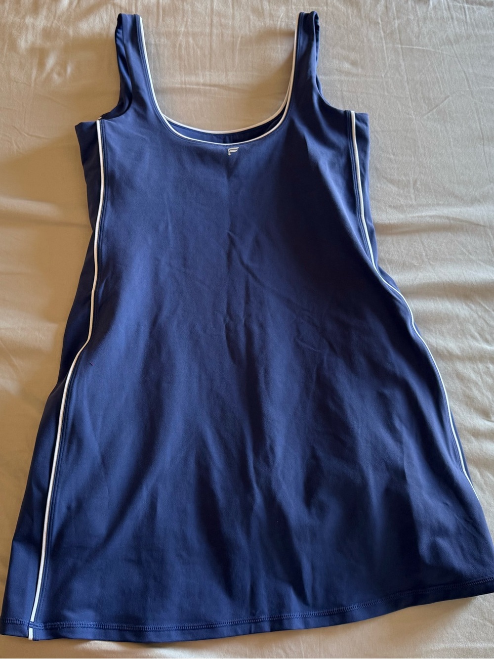 Fabletics Women's On The Go Classic Mini Dress Blue Dawn/Classic White Medium M - Picture 11 of 15
